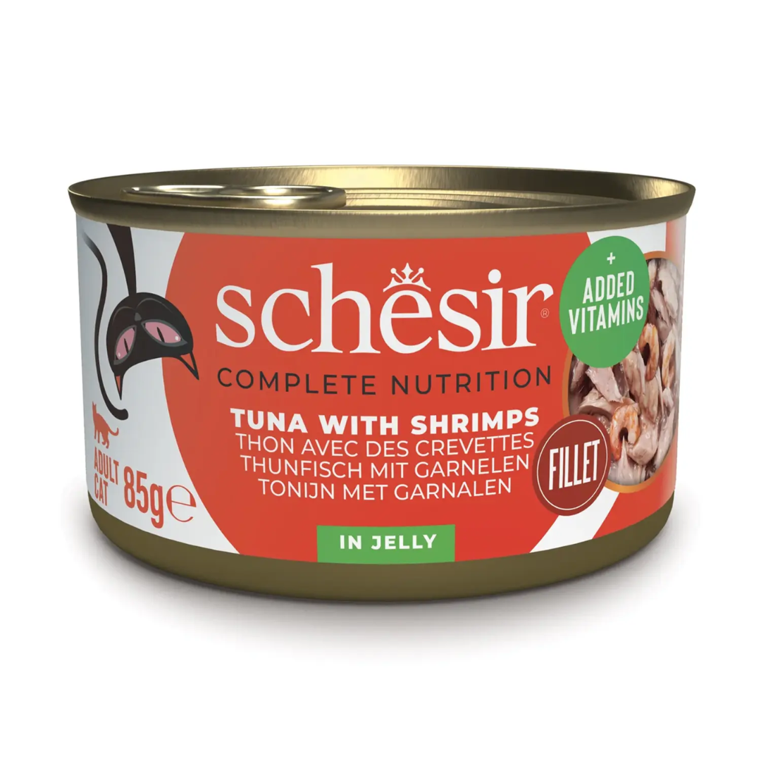 Website_background_-_2026-04-05T125952.241.png Schesir Cat Tuna with Shrimps in Jelly 85g - Image 1