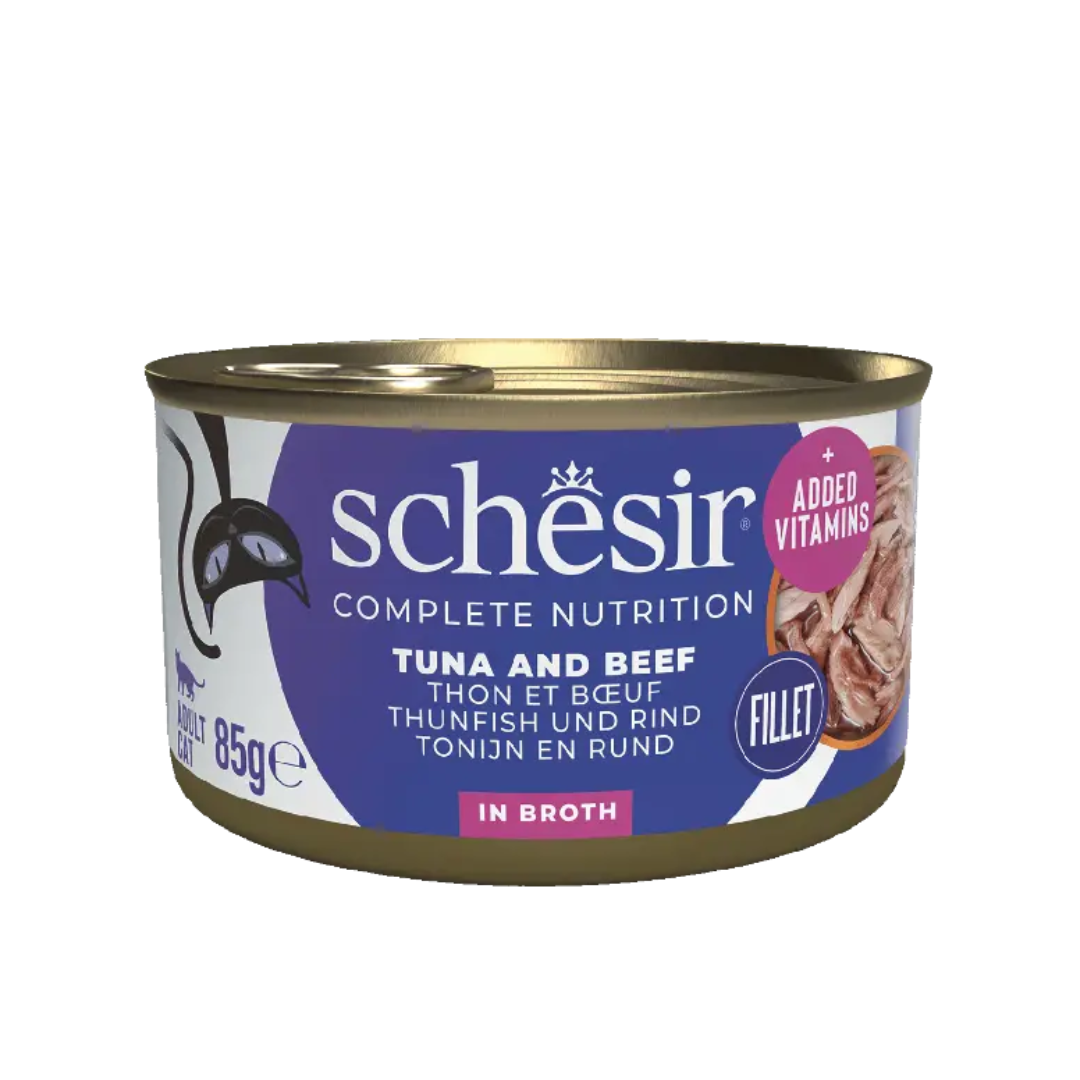 Website_background_-_2026-04-05T130052.972.png Schesir Cat Tuna Beef & Rice 85g Tin - Image 1
