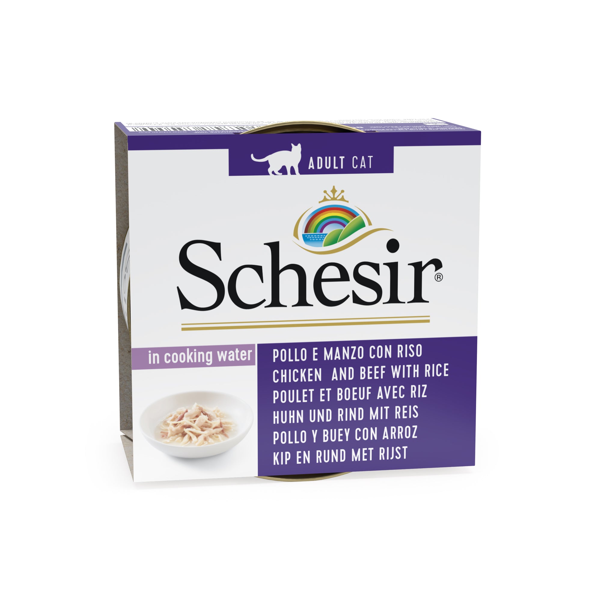 hozcpbic6c7zxjl8sbyu.jpg Schesir Cat Chicken Beef & Rice 85g Tin - Image 1