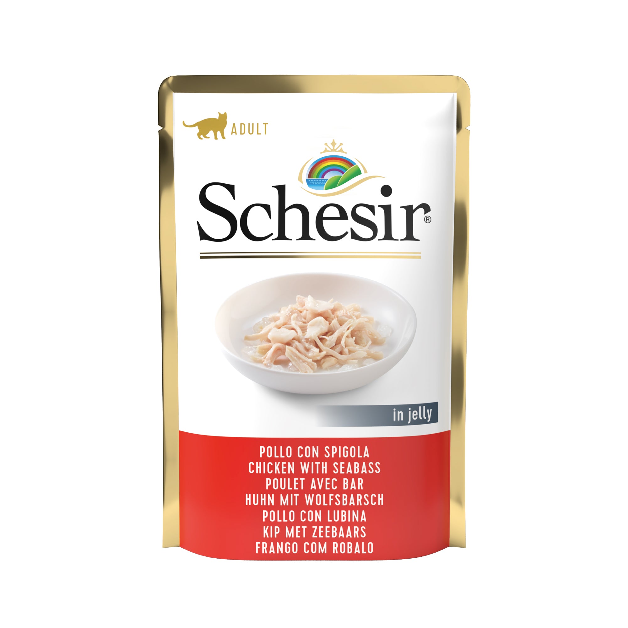 y2odifrphx5fdpfaubvr.jpg Schesir Cat Chicken & Seabass in Jelly 85g Pouch - Image 1