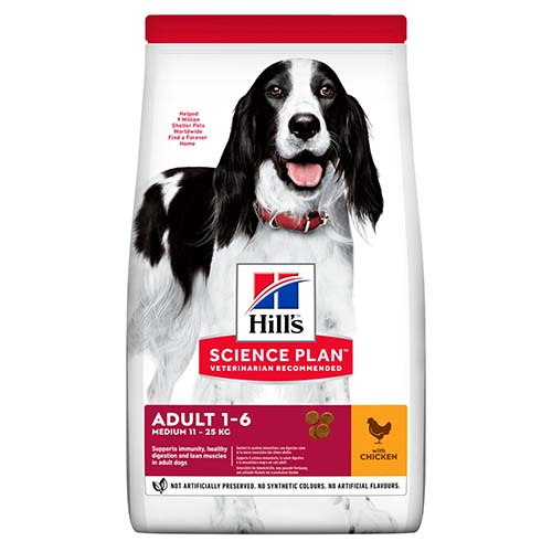 Hill_sSciencePlanMediumAdultDogFoodwithChicken14kg.jpg Hill's Science Plan Medium Adult Dog Food Chicken - Image 1