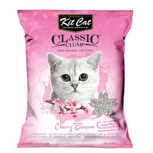 KitCatClassicClumpCherryBlossom10L.jpg Kit Cat Clumping Cat Litter Cherry Blossom - Image 1