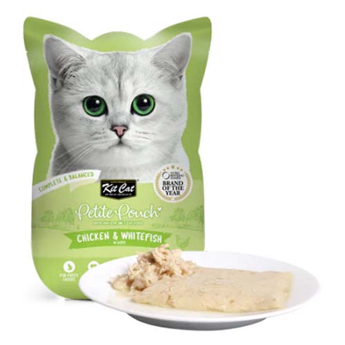 KitCatPetiteChickenandWhitefishClassic70gPouch.jpg Kit Cat Petite Chicken and Whitefish Classic 70g Pouch - Image 1