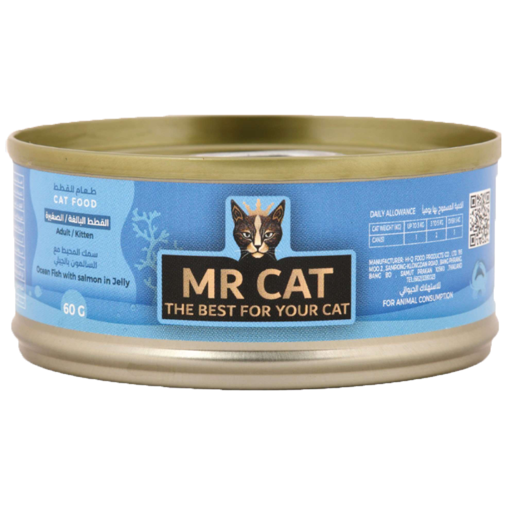 Mr.CatOceanFish_SalmoninJelly60g.png Mr. Cat Ocean Fish & Salmon in Jelly 60g - Image 1