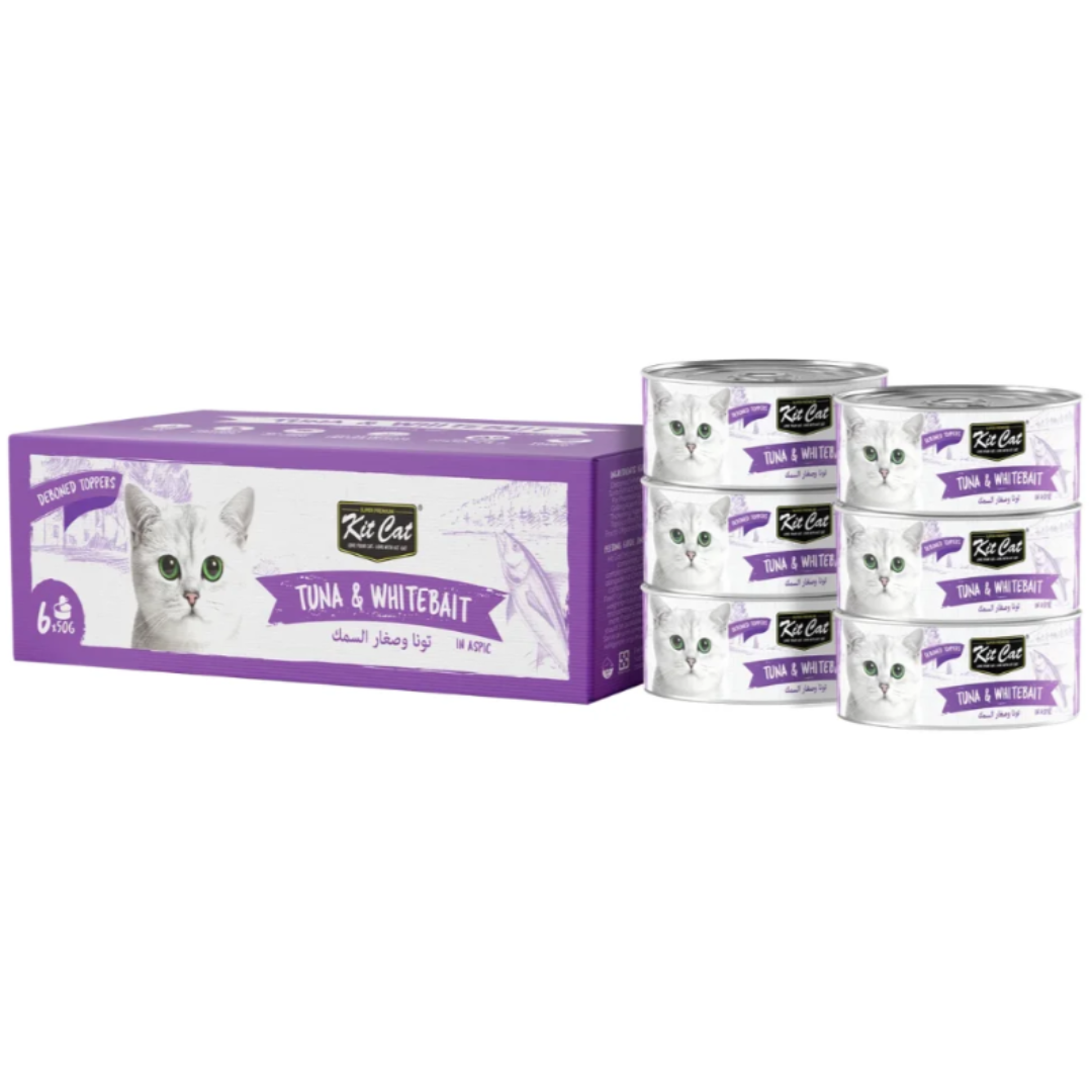 Websitebackground_c54f1799-12c4-48f2-b4a9-f14599641fd0.png Kit Cat Tuna & Whitebait 6x50g - Image 1