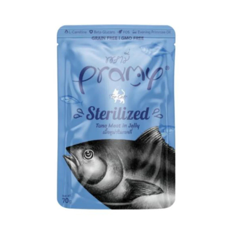 ezgif-2f1bf48c658100_1.jpg Pramy Sterilized Cat Tuna in Jelly 70g - Image 1