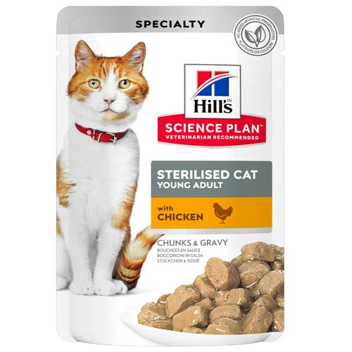 hillssterilised.jpg Hill's Science Plan Sterilized Cat Chicken in Gravy - Image 1